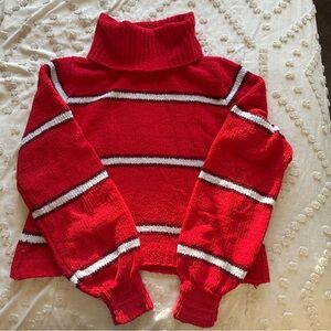 Wild Fable Red Striped Sweater